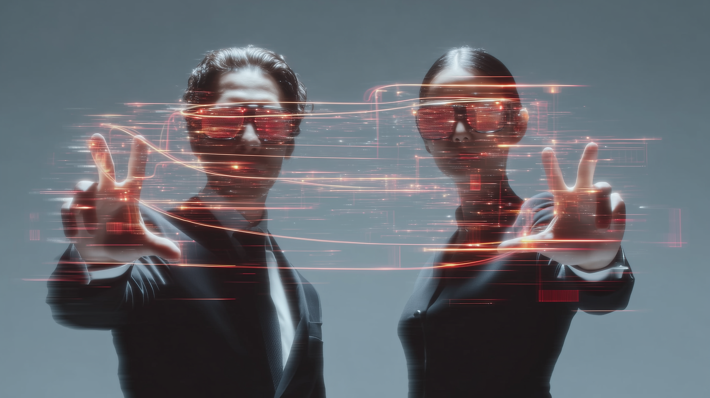 Abstract visual of AI augmenting a Singapore SME marketing team